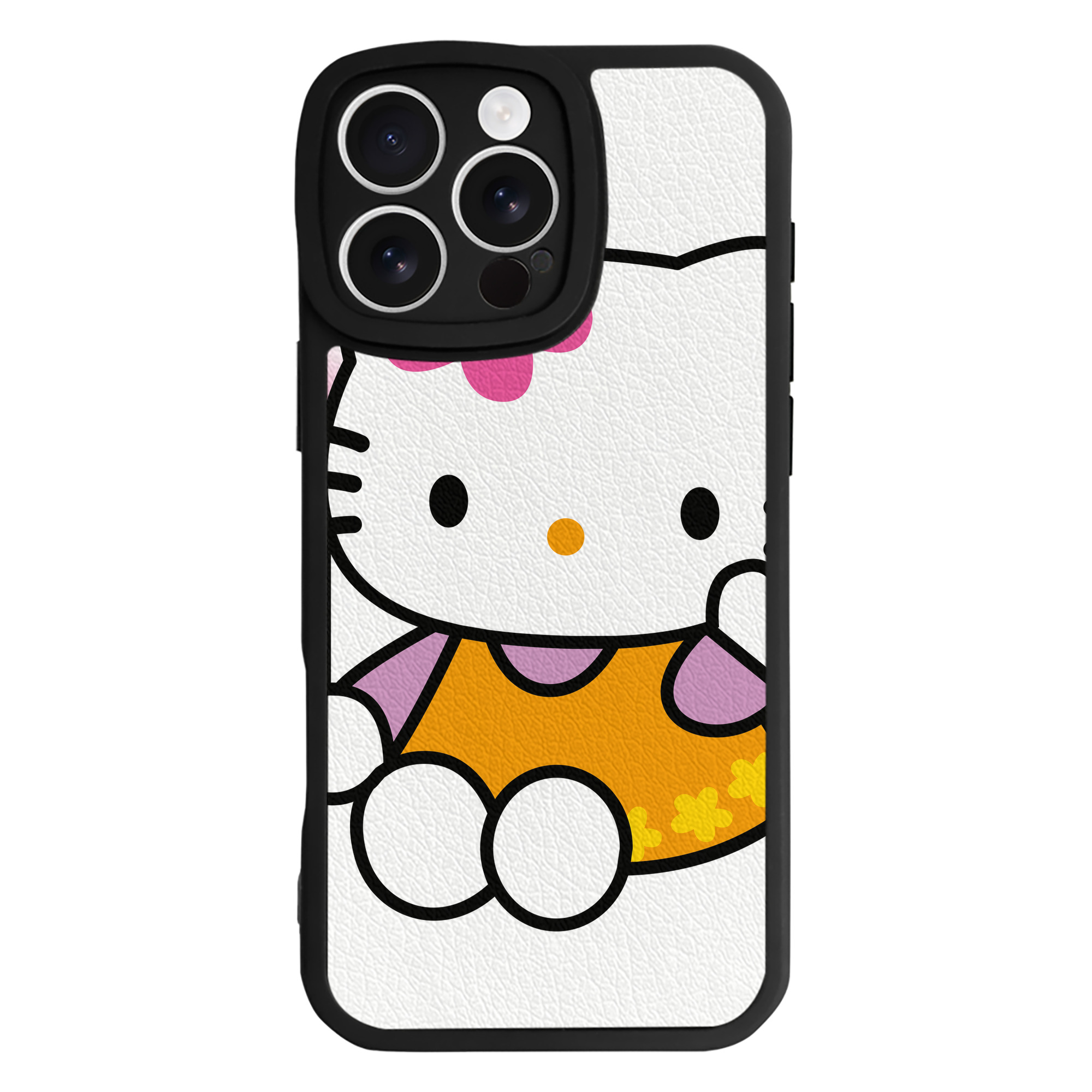 （画像用） Hello Kitty ハローキティ 【iPhone 16シリーズ対応】シリコンスマホケース（レザー調） 材質：シリコン